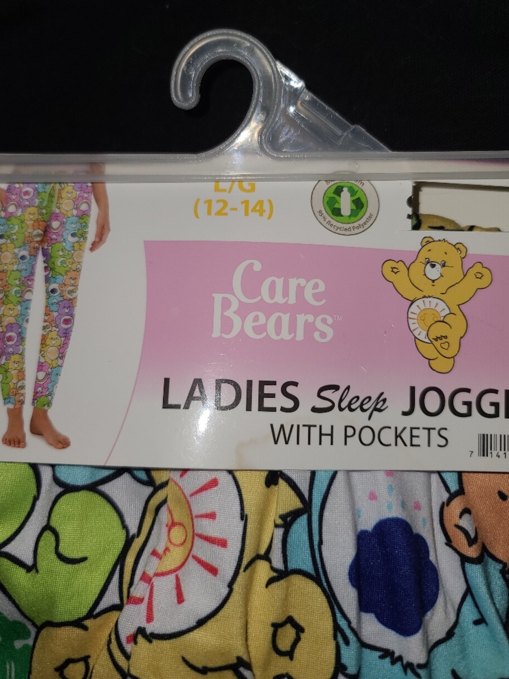 Care Bears Women's Sleep Joggers featuring a colorful, print size L NWT